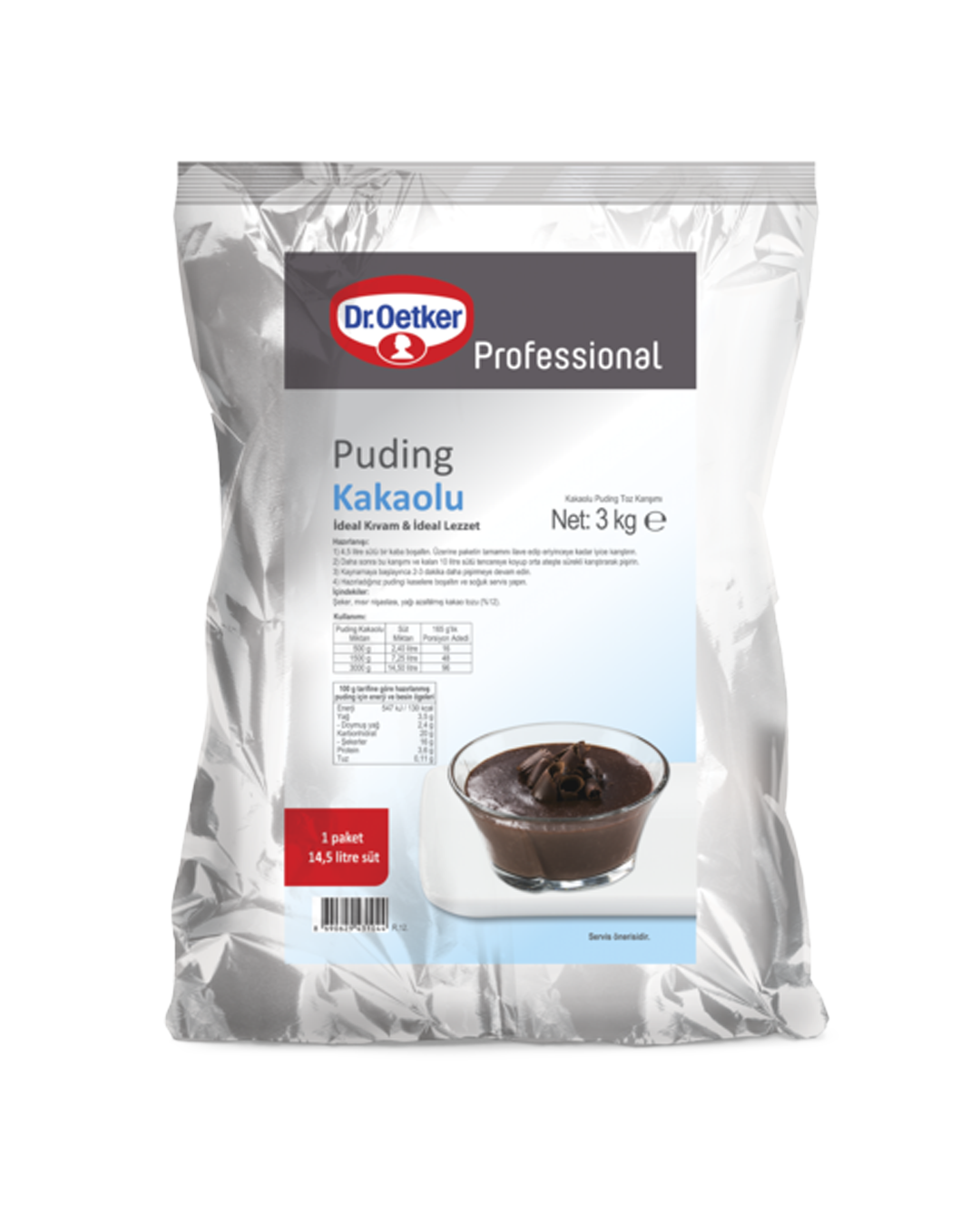 Dr. Oetker Kakaolu Puding 3 KG