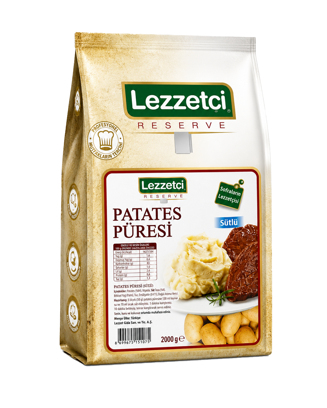 Lezzetçi Patates Püresi 2000 GR